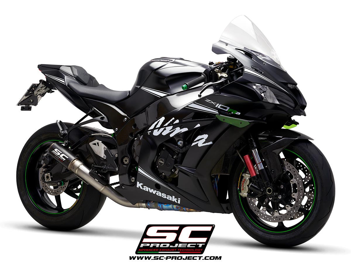 SC-Project Slip-On CR-T + KAT-Ersatzrohr Kawasaki ZX-10 R/RR (16-20) K22A-DET36