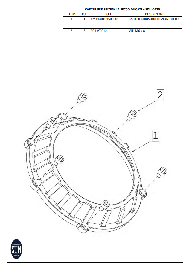 STM EVO GP Trockenkupplung Ducati Panigale 1199/1299 KTT-0500