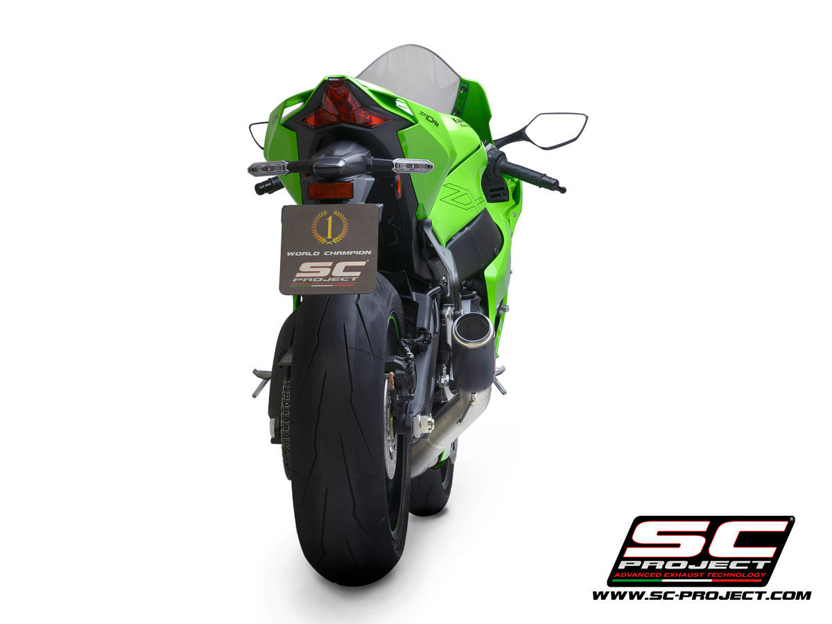 SC-Project Slip-On CR-T + KAT-Ersatzrohr Kawasaki ZX-10 R/RR (21-26) K38A-DET36