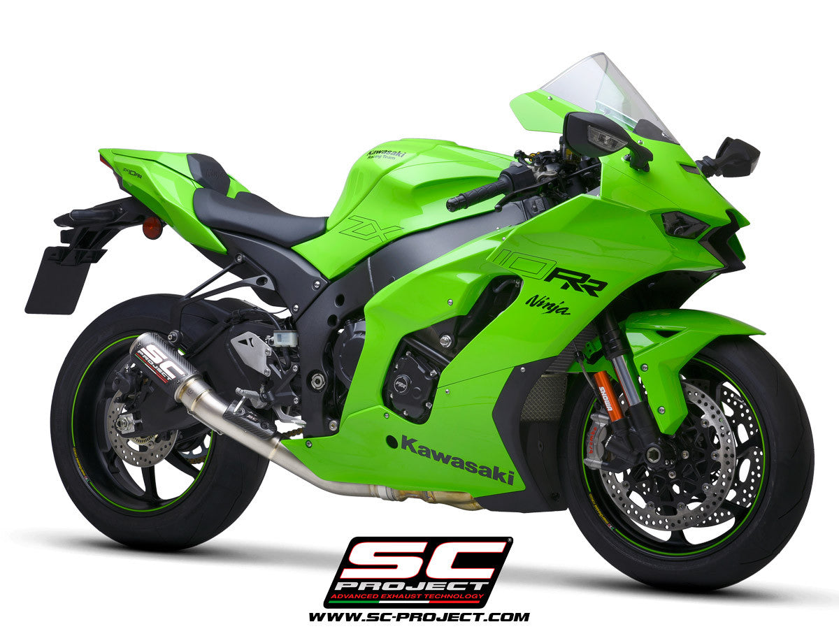 SC-Project Slip-On CR-T + KAT-Ersatzrohr Kawasaki ZX-10 R/RR (21-25) K38A-DET36