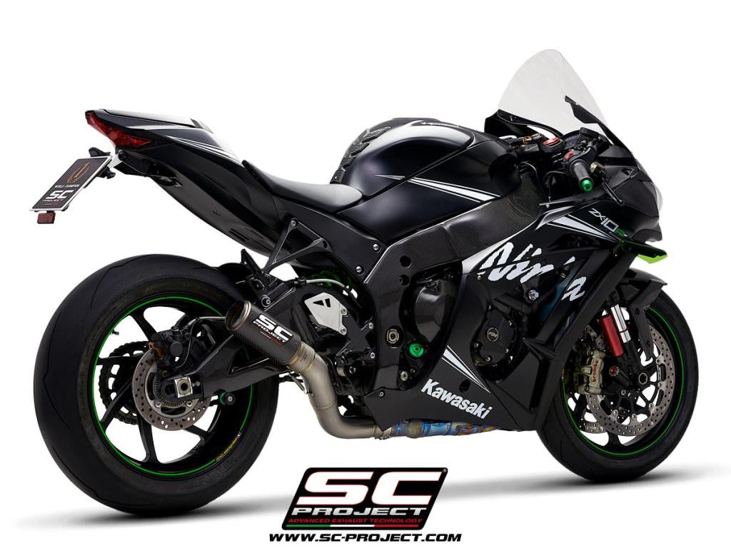 SC-Project Slip-On CR-T + KAT-Ersatzrohr Kawasaki ZX-10 R/RR (16-20) K22A-DET36