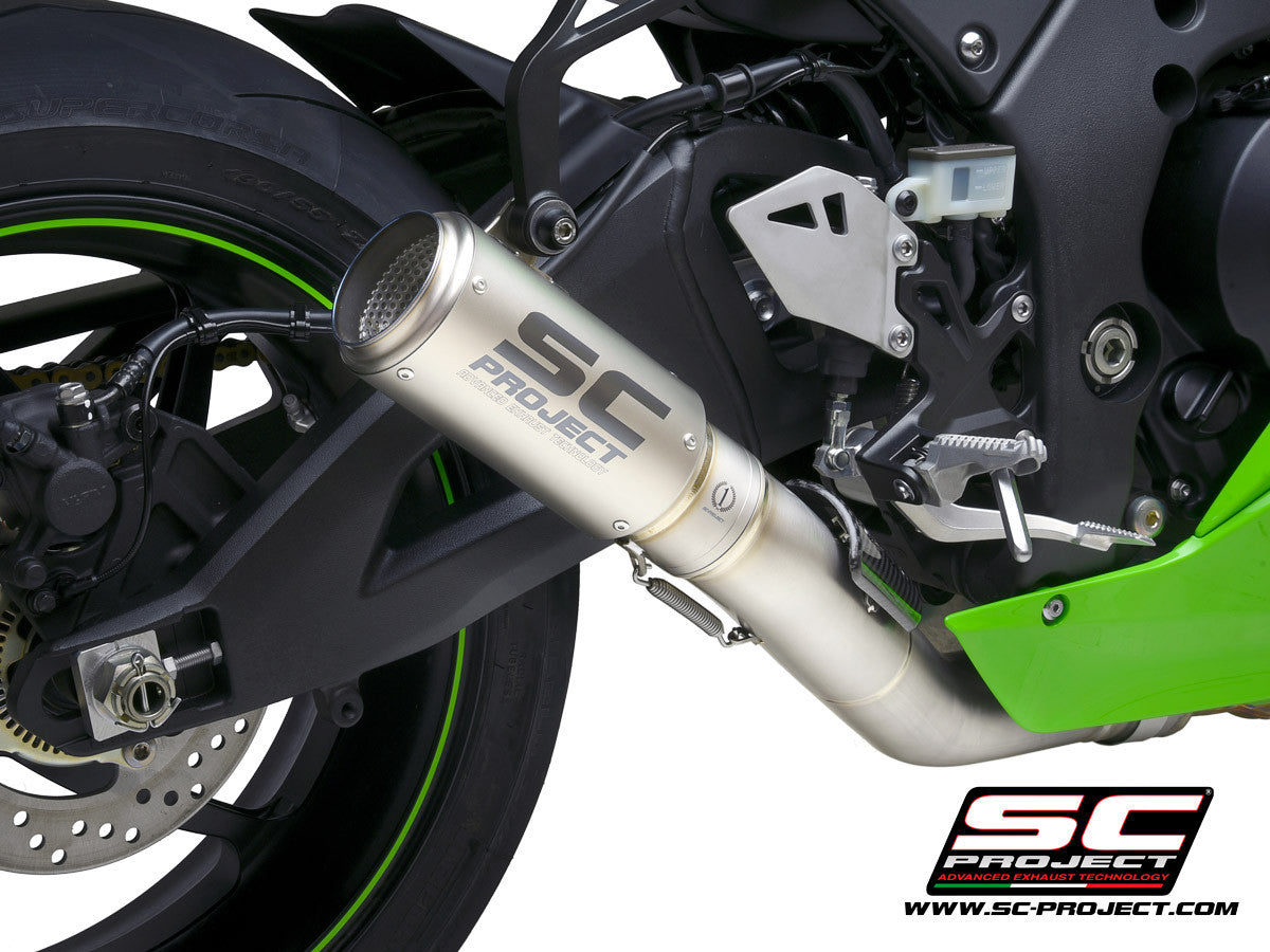 SC-Project Slip-On CR-T + KAT-Ersatzrohr Kawasaki ZX-10 R/RR (21-25) K38A-DET36