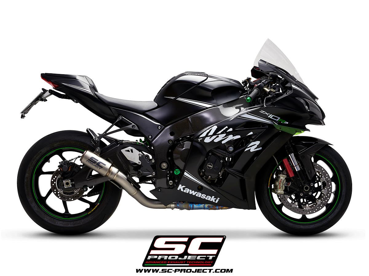SC-Project Slip-On CR-T + KAT-Ersatzrohr Kawasaki ZX-10 R/RR (16-20) K22A-DET36
