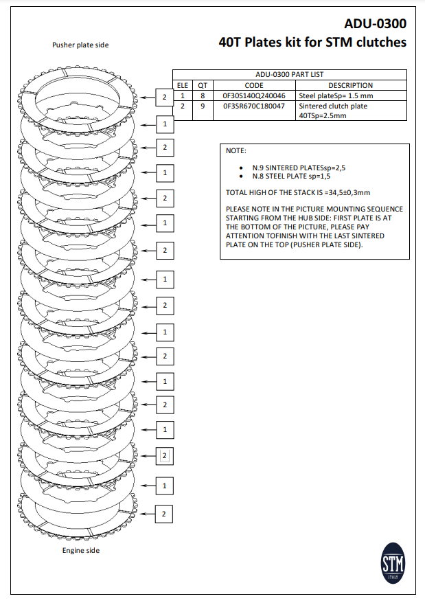 STM EVO GP Trockenkupplung Ducati Panigale 1199/1299 KTT-0500