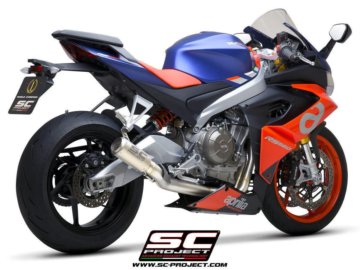 SC-Project Edelstahl Komplettanlage 2-1 CR-T Aprilia RS 660 (20-24)