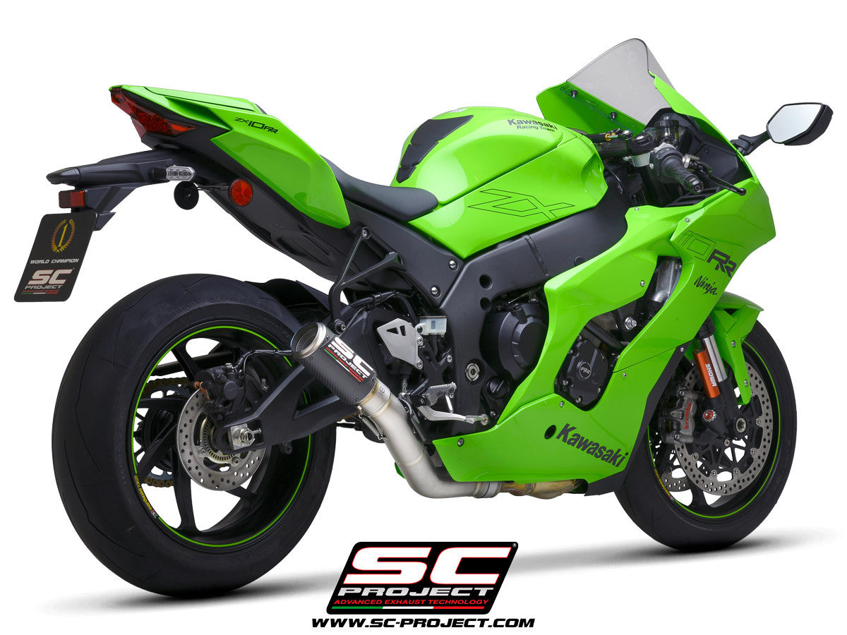 SC-Project Slip-On CR-T + KAT-Ersatzrohr Kawasaki ZX-10 R/RR (21-26) K38A-DET36