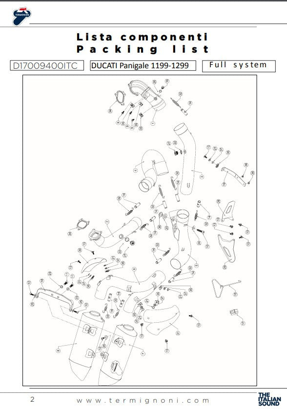 Termignoni Komplettanlage Force Ducati Panigale 1299/S (15-18) D17009400ITC