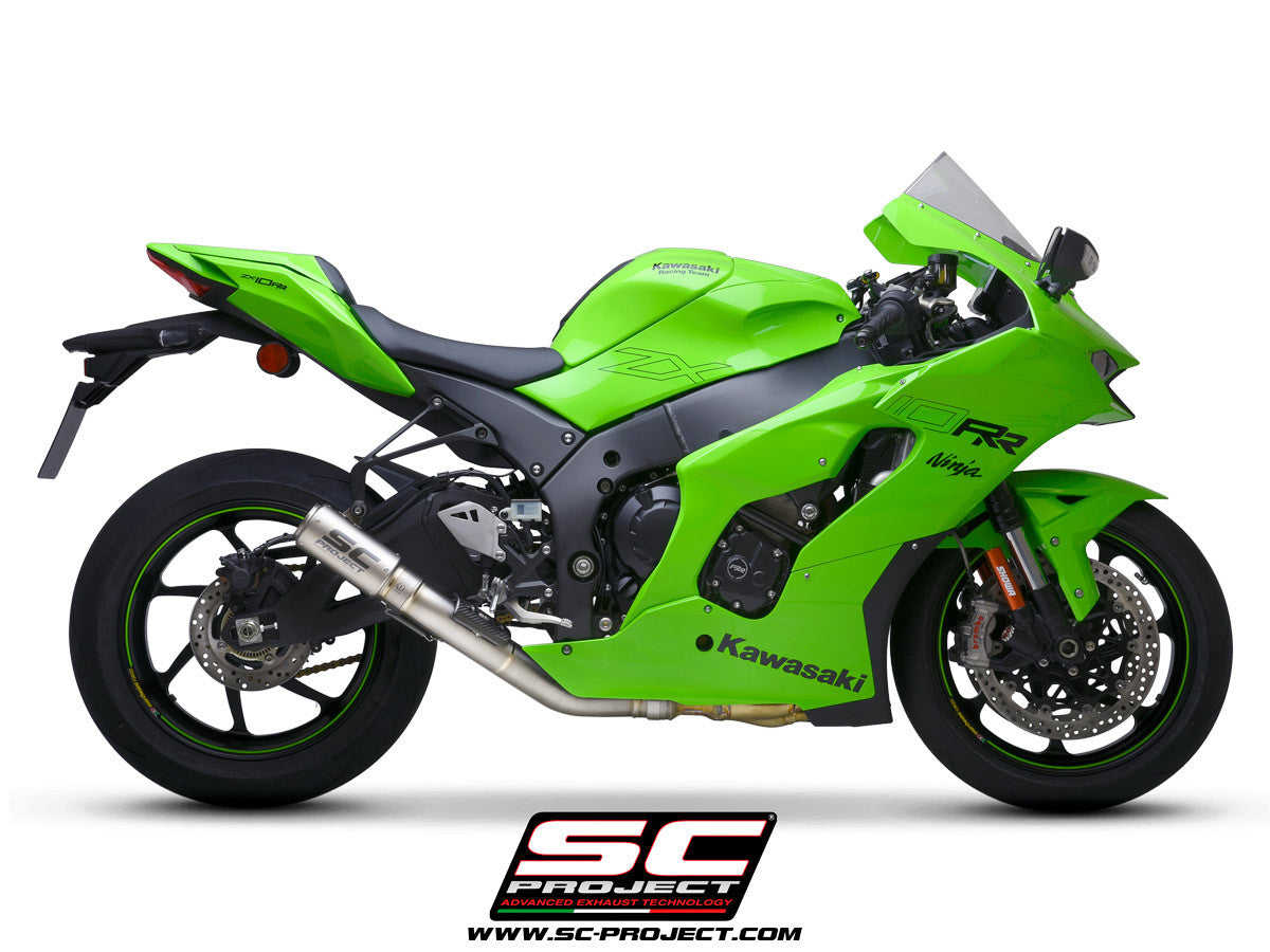 SC-Project Slip-On CR-T + KAT-Ersatzrohr Kawasaki ZX-10 R/RR (21-26) K38A-DET36