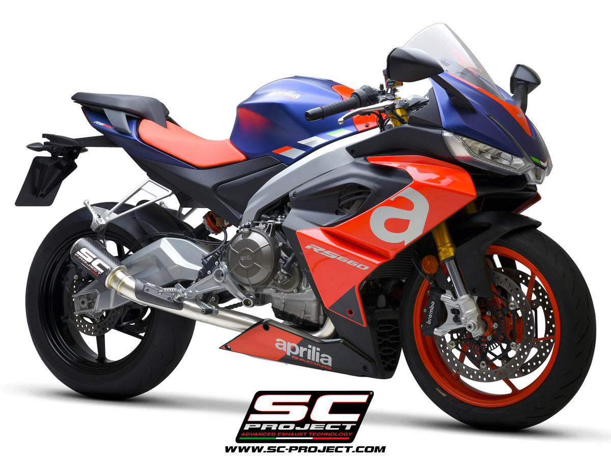 SC-Project Edelstahl Komplettanlage 2-1 CR-T Aprilia RS 660 (20-24)