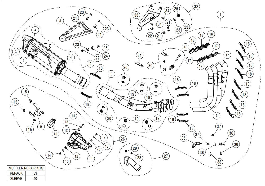 Akrapovic Evolution Line (Titanium) BMW S1000RR K67 (19-26) S-B10E10-APL