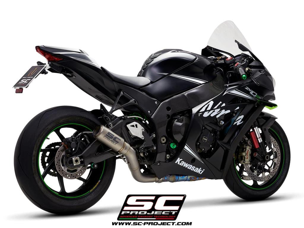 SC-Project Slip-On CR-T + KAT-Ersatzrohr Kawasaki ZX-10 R/RR (16-20) K22A-DET36