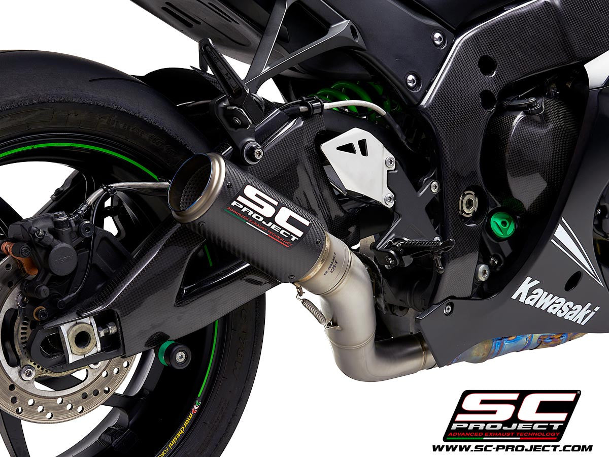 SC-Project Slip-On CR-T + KAT-Ersatzrohr Kawasaki ZX-10 R/RR (16-20) K22A-DET36