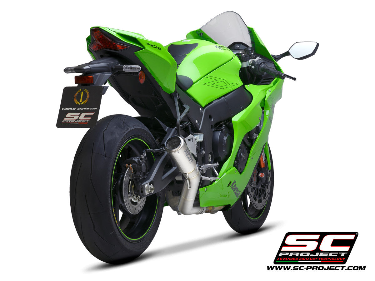 SC-Project Slip-On CR-T + KAT-Ersatzrohr Kawasaki ZX-10 R/RR (21-26) K38A-DET36