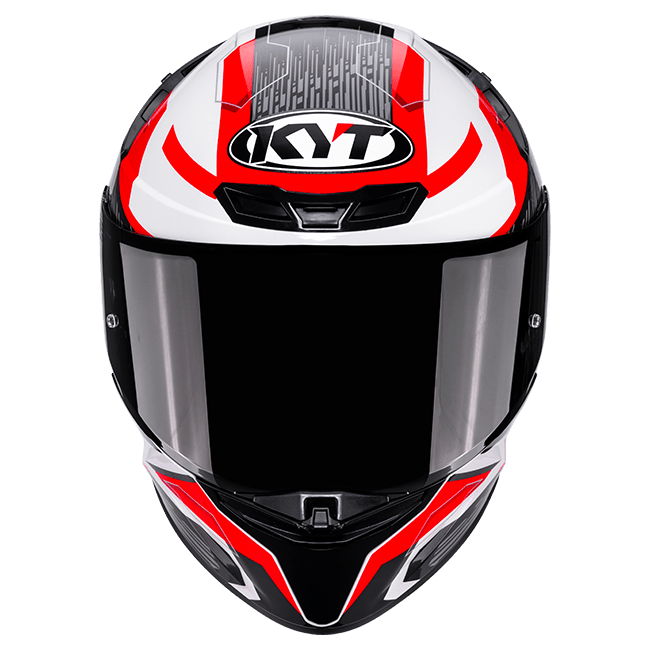 KYT TT-Revo Helm Speeding Weiß / Rot Y6TR0051