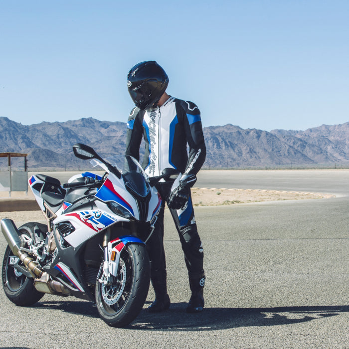 Spidi Laser Pro Einteiler Lederkombi – Perforierter Rennanzug | Herren | Schwarz/Blau | Y154022