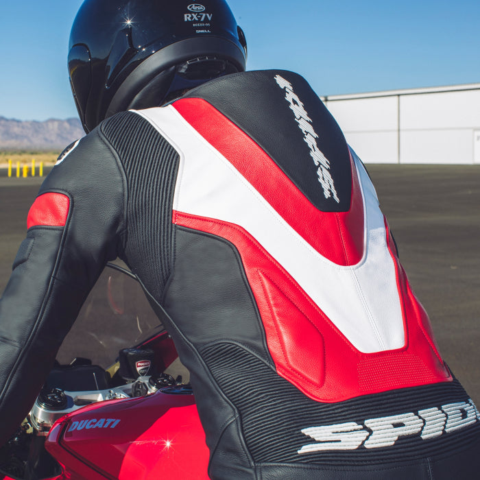 Spidi Laser Pro Einteiler Lederkombi – Perforierter Rennanzug | Herren | Rot | Y154014