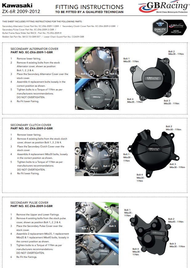 Kupplung Protektor Schutzabdeckung GBRacing Kawasaki ZX-6R/636/RR (09-26)