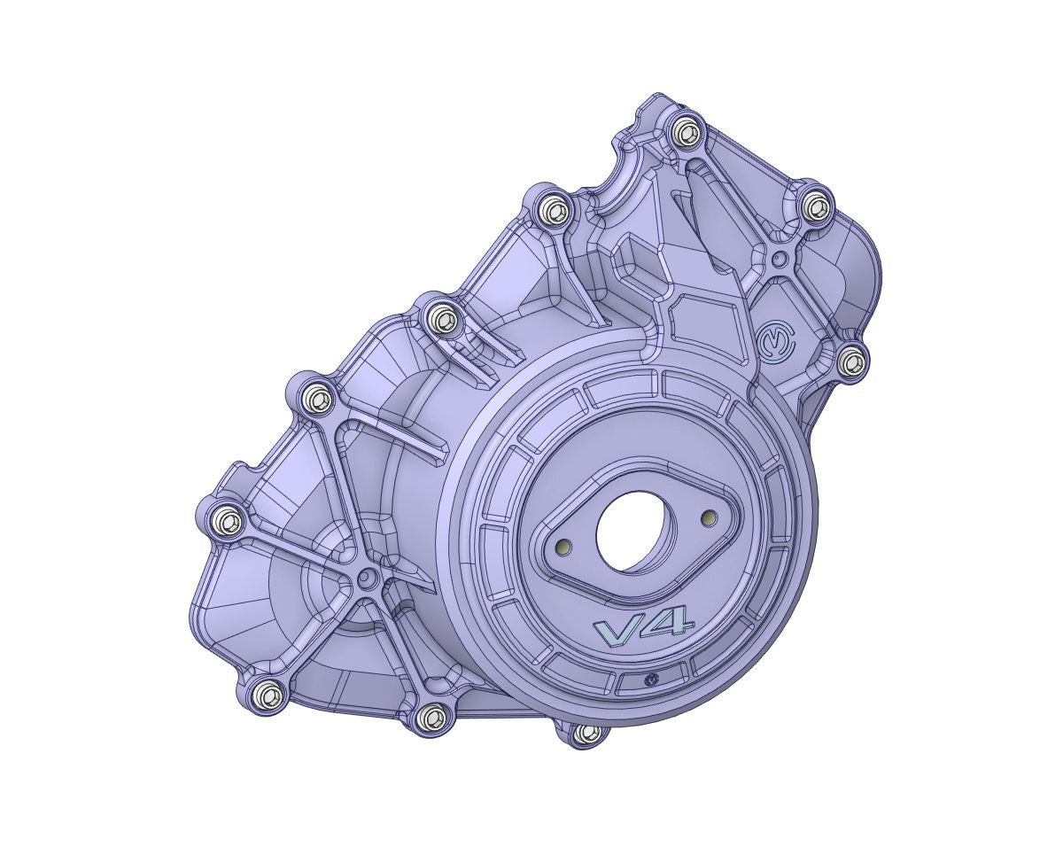 Aluminium-Motorgehäuse links mit Titanschrauben Motocorse Ducati Panigale V4/S/R (18-24)