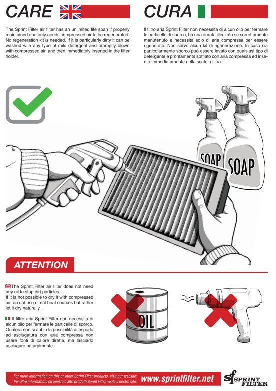 Sprint Filter R127S F1-85-SBK Luftfilter Ducati Panigale 1299/S (15-18)