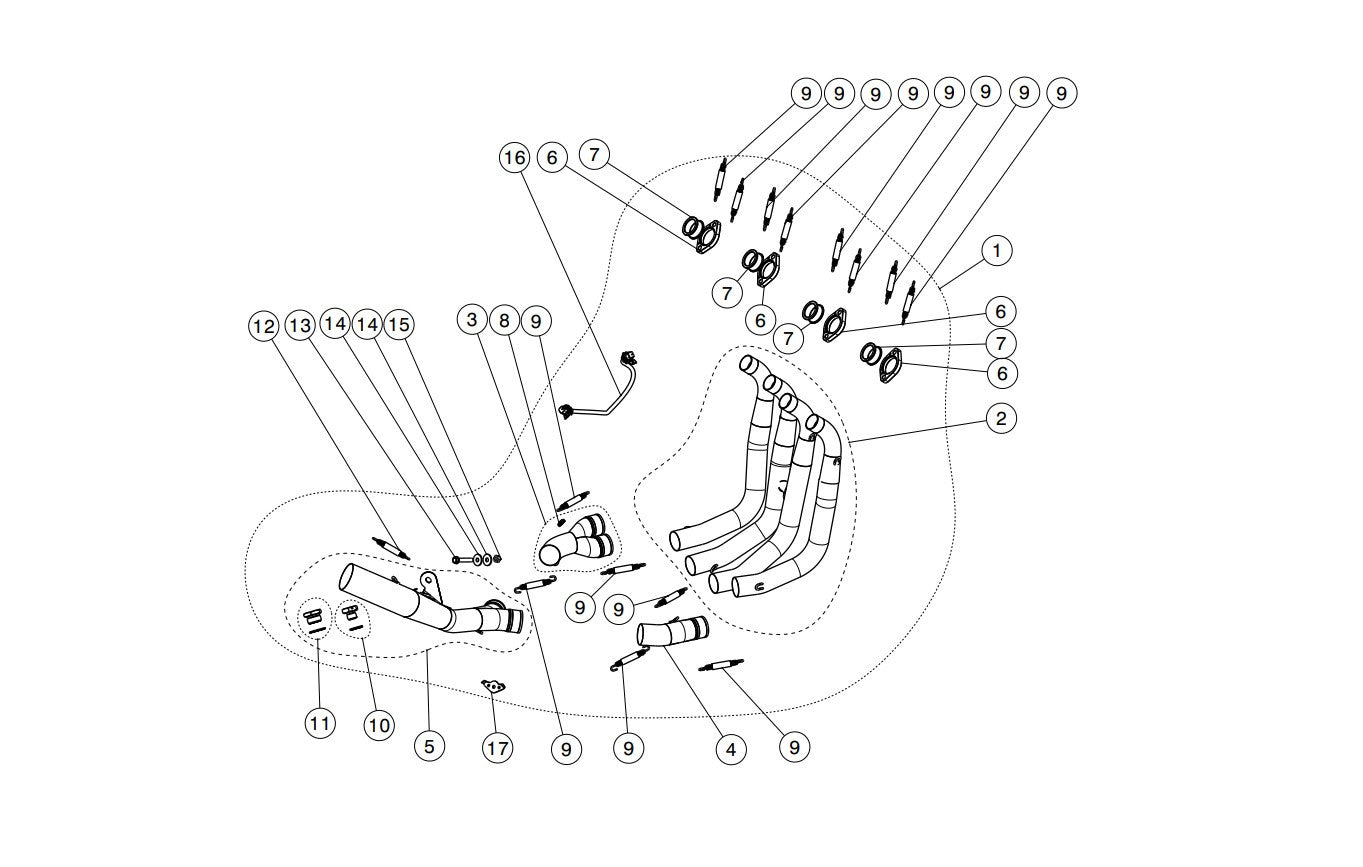 Akrapovic Krümmer (Edelstahl) Suzuki GSX-R 1000 (17-23) E-S10R6